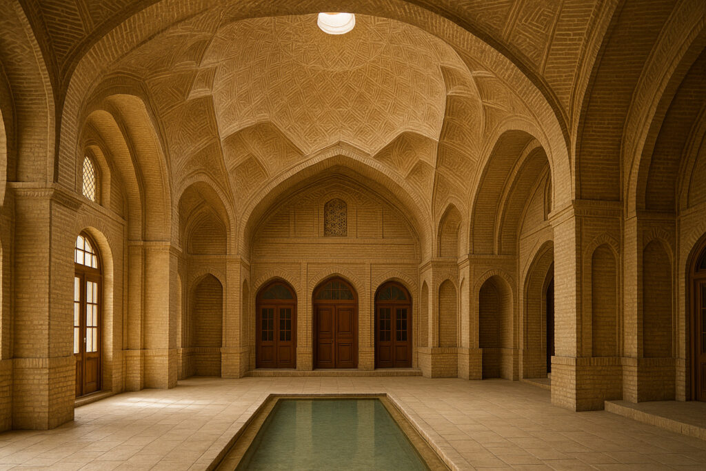 تصویری از نمای داخلی یک ینای ایرانی